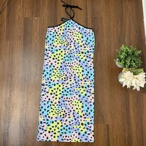 NWT Dolls Kill Club Exx Primal Pastel Animal Print Pounce Skirt XL